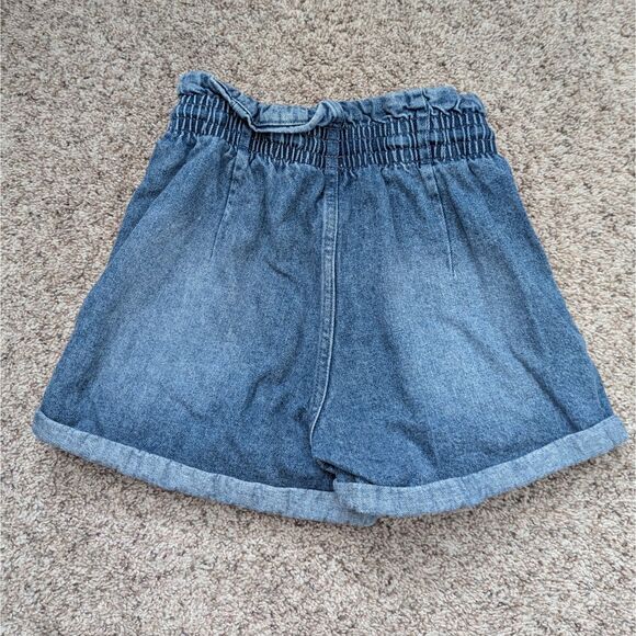 Refuge Denim Paperbag Shorts | Women’s Small | High Waist Cuffed Hem - Picture 3 of 3